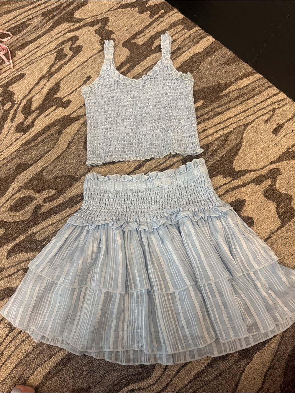 Katie J kids top/skirt set.